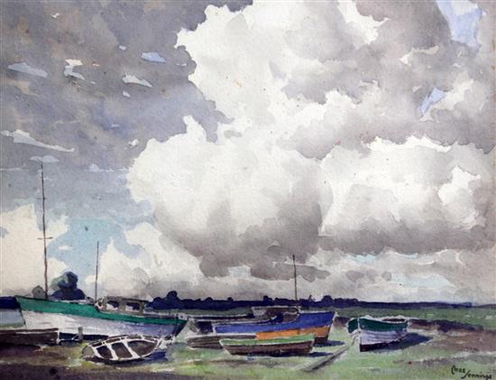 Charles Jennings (Exh. 1919-35) Assorted landscapes, largest 12 x 15.5in.